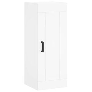vidaXL V&auml;ggsk&aring;p vit 34,5x34x90 cm konstruerat tr&auml;