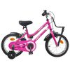 vidaXL Barncykel 12 Tum f&ouml;r 2-4 &aring;ringar Rosa och svart