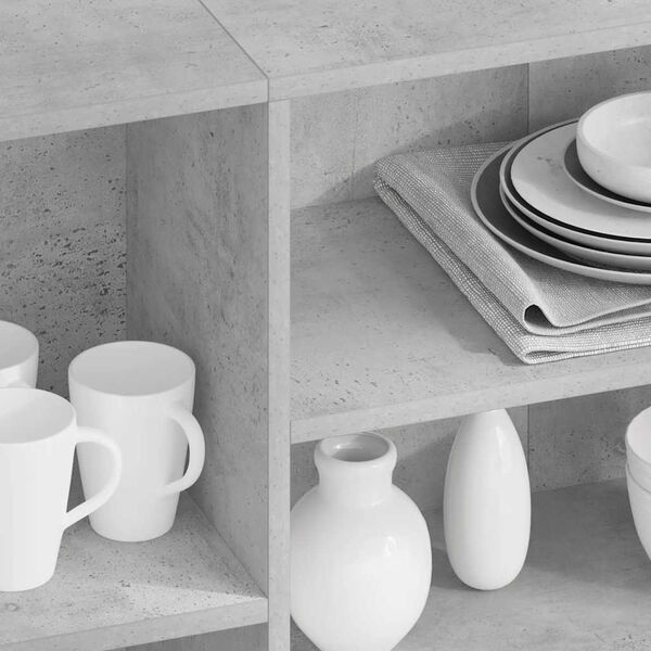 vidaXL Byrå betonggrå 120x30x75 cm konstruerat trä