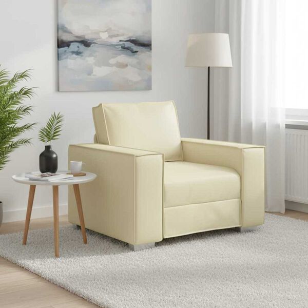 vidaXL Soffa Kr&auml;m 99 x 78 x 84 cm tyg