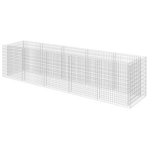 vidaXL Planteringsgabion upph&ouml;jd galvaniserat st&aring;l 450x90x100 cm
