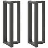vidaXL Konsolbordsben T-formade 2 st antracit 25x28x(72-73) cm st&aring;l