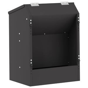 vidaXL Kaninsmatare Svart 33,5 x 25,5 x 45,5 cm 3 kg Kallvalsat St&aring;l