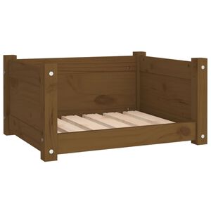 vidaXL Hundb&auml;dd honungsbrun 55,5x45,5x28 massiv furu