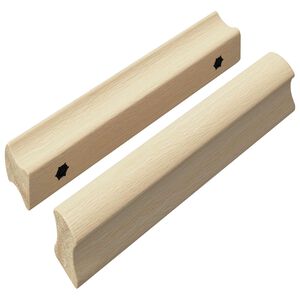 vidaXL Rakt Handtag 2 pcs Naturlig Tr&auml;f&auml;rg 130 x 25 x 30 mm
