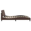 vidaXL Bed Frame without Mattress "Zadar" Brown 160x200 cm Faux Leather