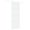 vidaXL Skjutd&ouml;rr Vit 83 x 232 cm Massiv furu
