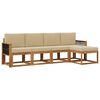 vidaXL Utomhussoffset 5 pcs Naturlig och Beige Polyester
