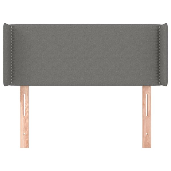 vidaXL S&auml;nggavel med kanter m&ouml;rkgr&aring; 103x16x78/88 cm tyg