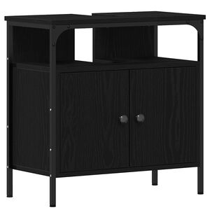 vidaXL Tv&auml;ttst&auml;llssk&aring;p svart ek 60x30x60 cm konstruerat tr&auml;