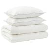 vidaXL T&auml;cke och kudde set 3 st 220x240 cm Vinter 450 GSM Ull Vit