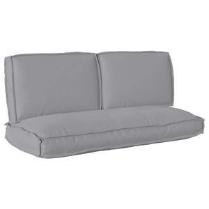 vidaXL Kuddsats Oxford Tyg Gr&aring; 120 x 50 x 52 cm