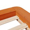 vidaXL Sängram utan madrass vaxad brun 90x190 cm massiv furu