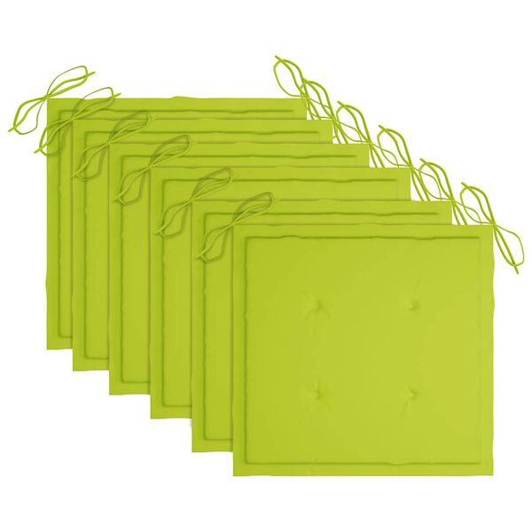 vidaXL Hopf&auml;llbara tr&auml;dg&aring;rdsstolar 6 st med dynor massivt akaciatr&auml;