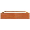 vidaXL S&auml;ngram med l&aring;da med lagring Vaxbrun 150 x 200 cm Massiv furu