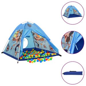 vidaXL Lekt&auml;lt med 250 bollar bl&aring; 120x120x90 cm