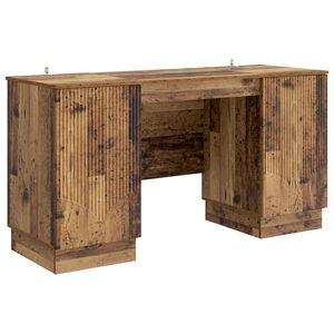 vidaXL Skrivbord Gammalt tr&auml; 142,5 x 50 x 75 cm Konstruerat tr&auml;