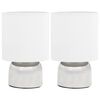 vidaXL Bordslampor 2 st touch-knapp vit E14