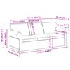 vidaXL Soffa 180cm Svart Metall