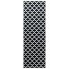 vidaXL Mattl&ouml;pare LESAKA Svart och vit 50 x 350 cm Diamantvelour