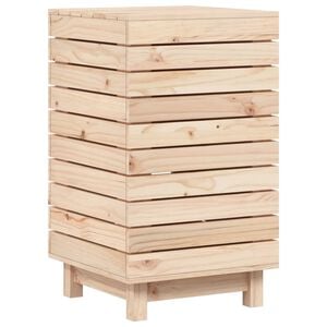 vidaXL Tv&auml;ttkorg 44x44x76 cm massiv furu