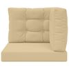 vidaXL Utomhus Soffa Kudde 3 pcs Beige Polyester