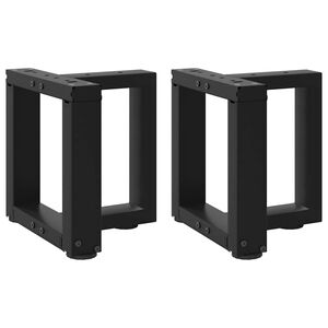 vidaXL Soffbordsben T-formade 2 st svarta 30x25x(30-31) cm st&aring;l