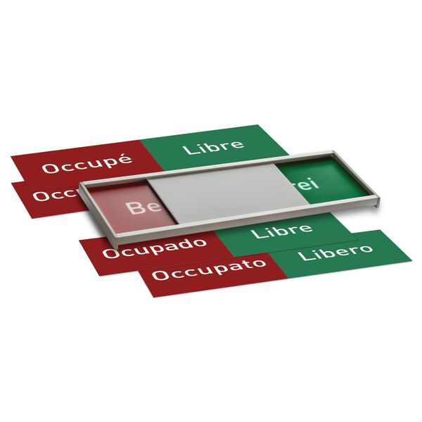 MOEDEL Skylt ledigt/upptaget ROM 5,4x15,1x0,8 cm