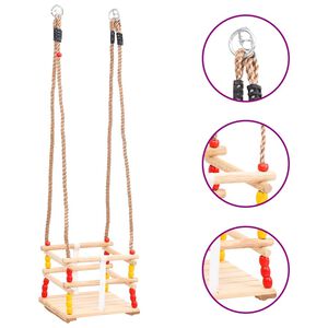 vidaXL Barngunga med s&auml;kerhetsb&auml;lte massiv furu