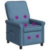 vidaXL Reclinerf&aring;t&ouml;lj med massage Bl&aring; 69 x 95 x 101 cm Tyg