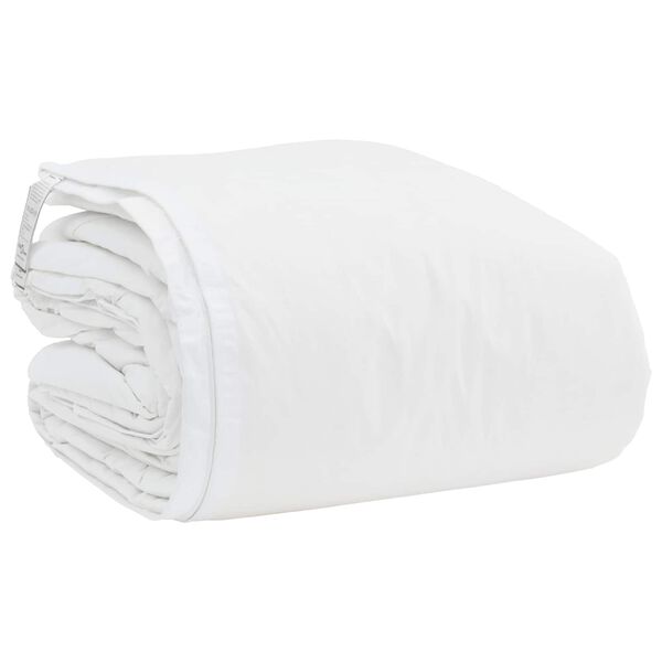 vidaXL T&auml;ckeset med kudde 3 pcs Vit Dunfj&auml;der