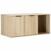 vidaXL Kattbur M&ouml;bler Sonoma-ek 100 x 49 x 45 cm Konstruerat tr&auml;