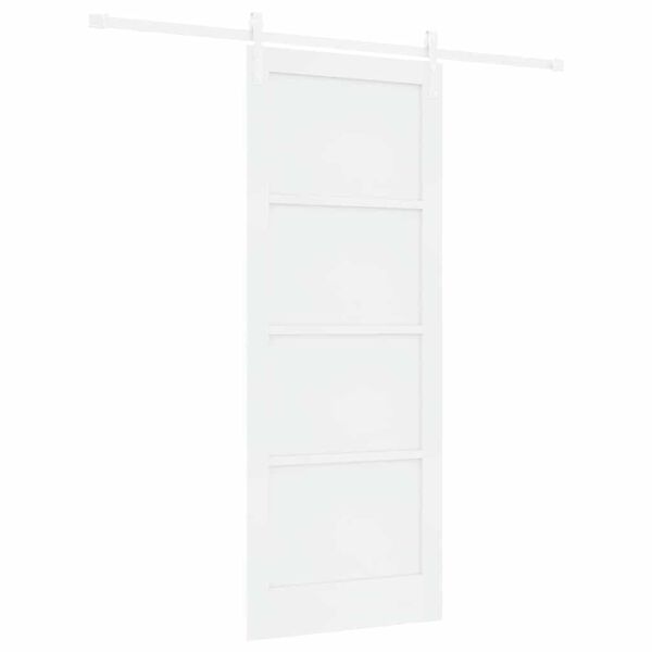 vidaXL Skjutd&ouml;rr Vit 83 x 211 cm Massiv furu