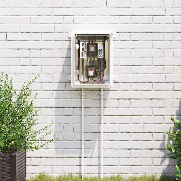 vidaXL Kontrollsk&aring;p Gr&aring; 30 x 19,5 x 40 cm ABS Plast