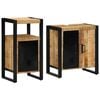 vidaXL Badrumsm&ouml;belset 2 st Brun och svart 55 x 35 x 60 cm