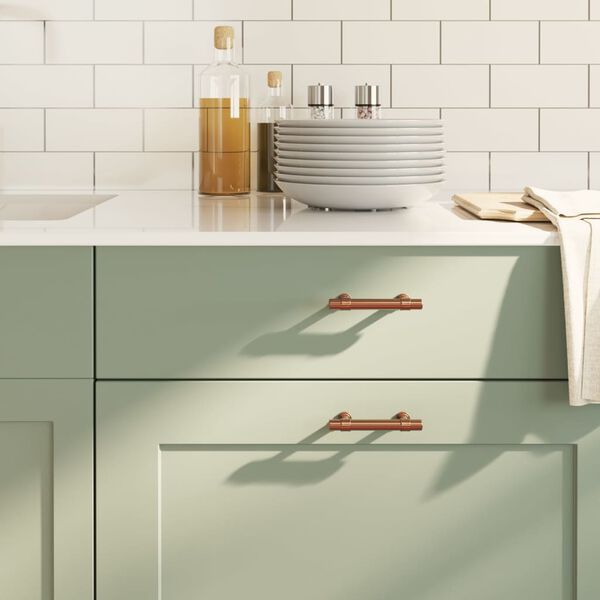 vidaXL Sk&aring;phandtag 20 st brons 64 mm rostfritt st&aring;l