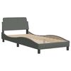 vidaXL Bed Frame without Mattress "Hanko" Dark Grey 80x200cm Fabric