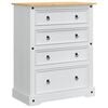 vidaXL F&ouml;rvaringskistor Corona Vit 92 x 48 x 114 cm Massiv furu