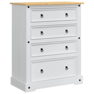 vidaXL F&ouml;rvaringskistor Corona Vit 92 x 48 x 114 cm Massiv furu