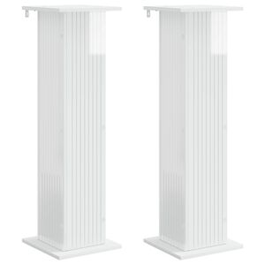 vidaXL V&auml;xtst&auml;ll 2 pcs Vit h&ouml;gglans 30,5 x 30 x 100,5 cm