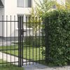 vidaXL Staketgrind BOXTEL enkeld&ouml;rr med spiktopp st&aring;l 1x1,5 m svart