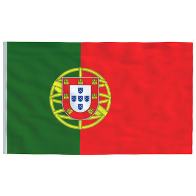 vidaXL Portugals flagga och flaggstång i aluminium 6,2 m