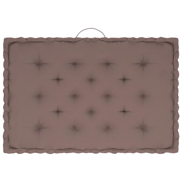 vidaXL Dynor till pallsoffa 7 st taupe bomull