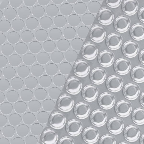 vidaXL Rektangulärt poolskydd 1200x600 cm PE silver