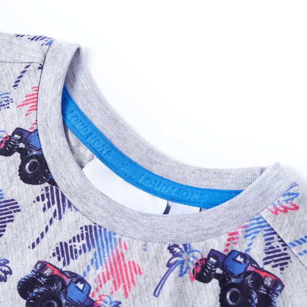 T-shirt för barn grå melange 140