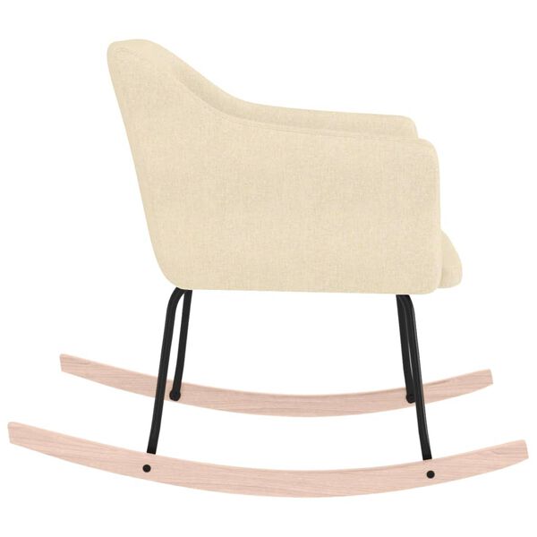 vidaXL Gungstol gr&auml;ddvit tyg