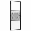 vidaXL Glasd&ouml;rr 83 x 3,5 x 201,5 cm Aluminium Svart