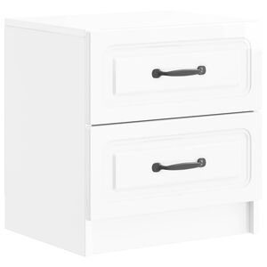 vidaXL Nattduksbord Vit h&ouml;gglans 43 x 34,5 x 44,5 cm Konstruerat tr&auml;
