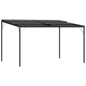 vidaXL Paviljong med tak antracit 4x3x2,5 m aluminium och st&aring;l