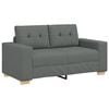vidaXL Loveseat soffa m&ouml;rkgr&aring; 160x77x82 cm tyg